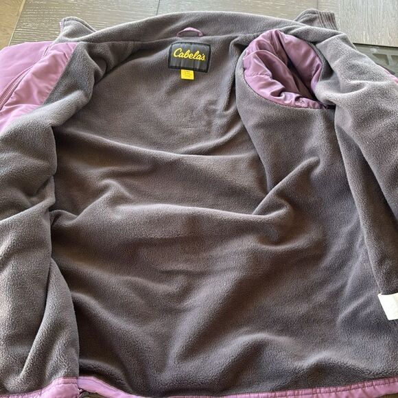 Cabela's Women’s Size L Purple Jacket Warm Fleece Lined Zipper Up Outdoors EUC - Picture 12 of 13